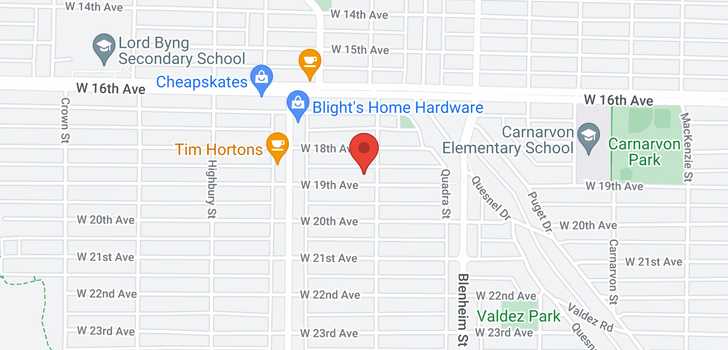 map of 3513 W 19TH AVENUE